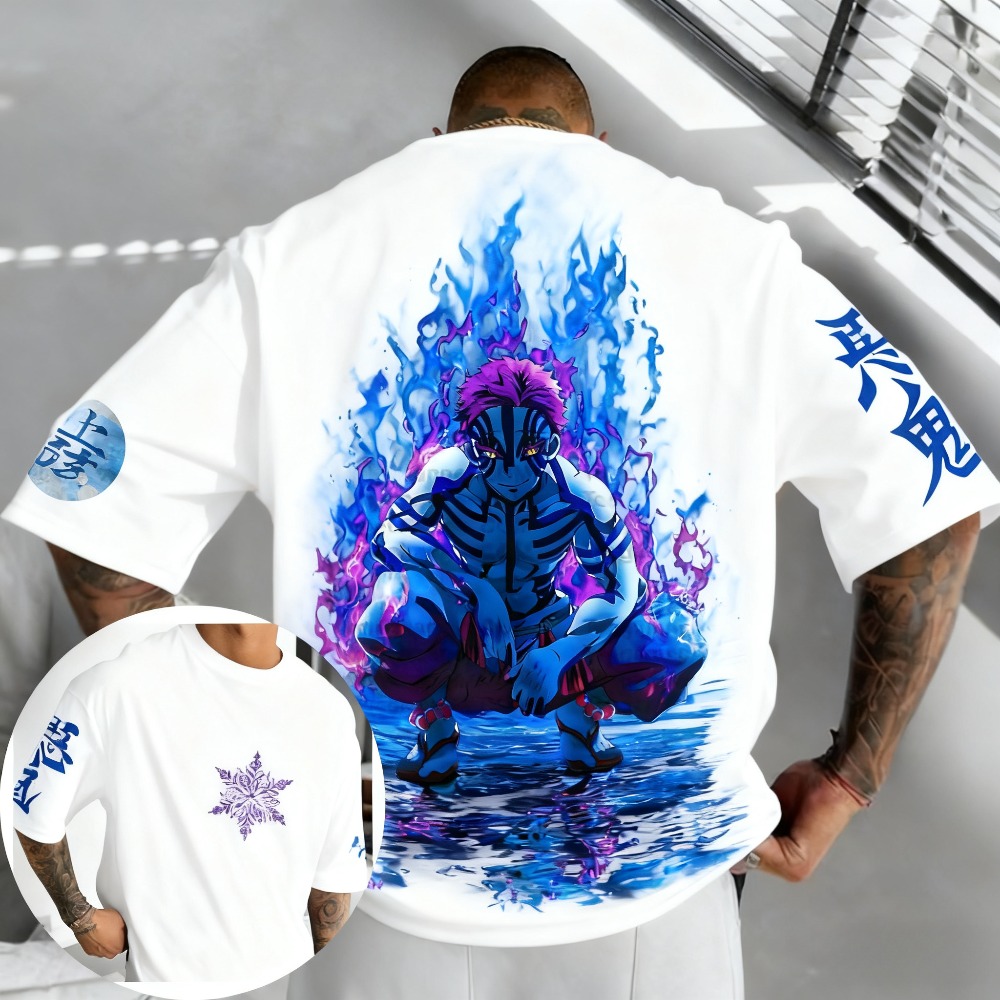 Summer 2026 Kids Clothing - Demon Slayer Akaza pur coton T-shirt