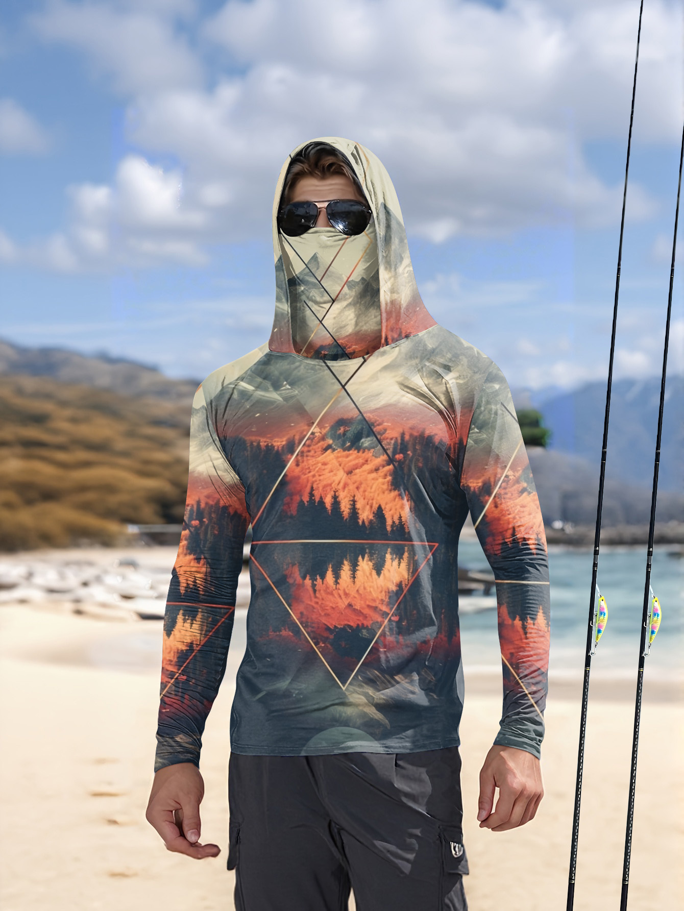 Summer Clothing Line - Sweat-shirt de pêche pour homme, avec