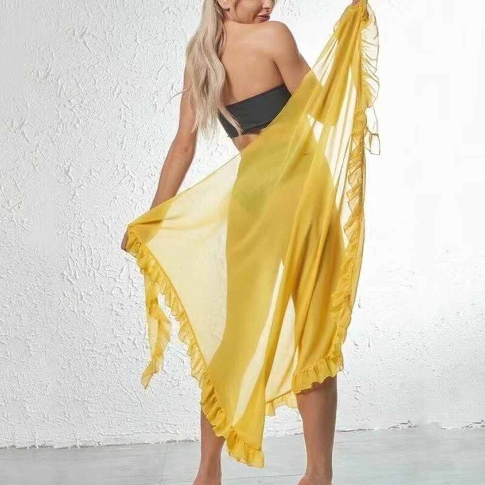 Sarong Pareo Wrap - Paréo de plage en mousseline de