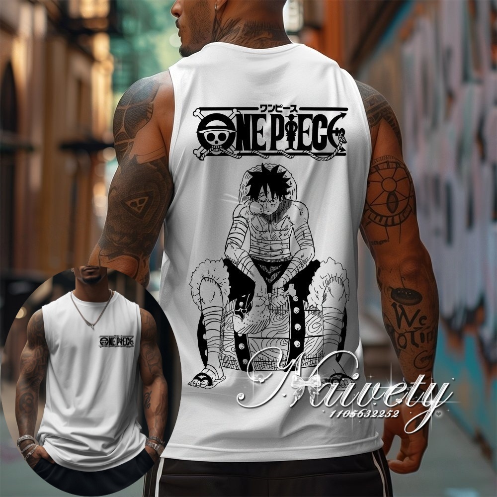 Summer 2026 Kids Clothing - Débardeur sans manches imprimé manga One
