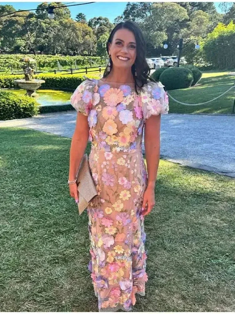 Zara Summer Clothing For Women - Robe imprimée brodée de fleurs pour