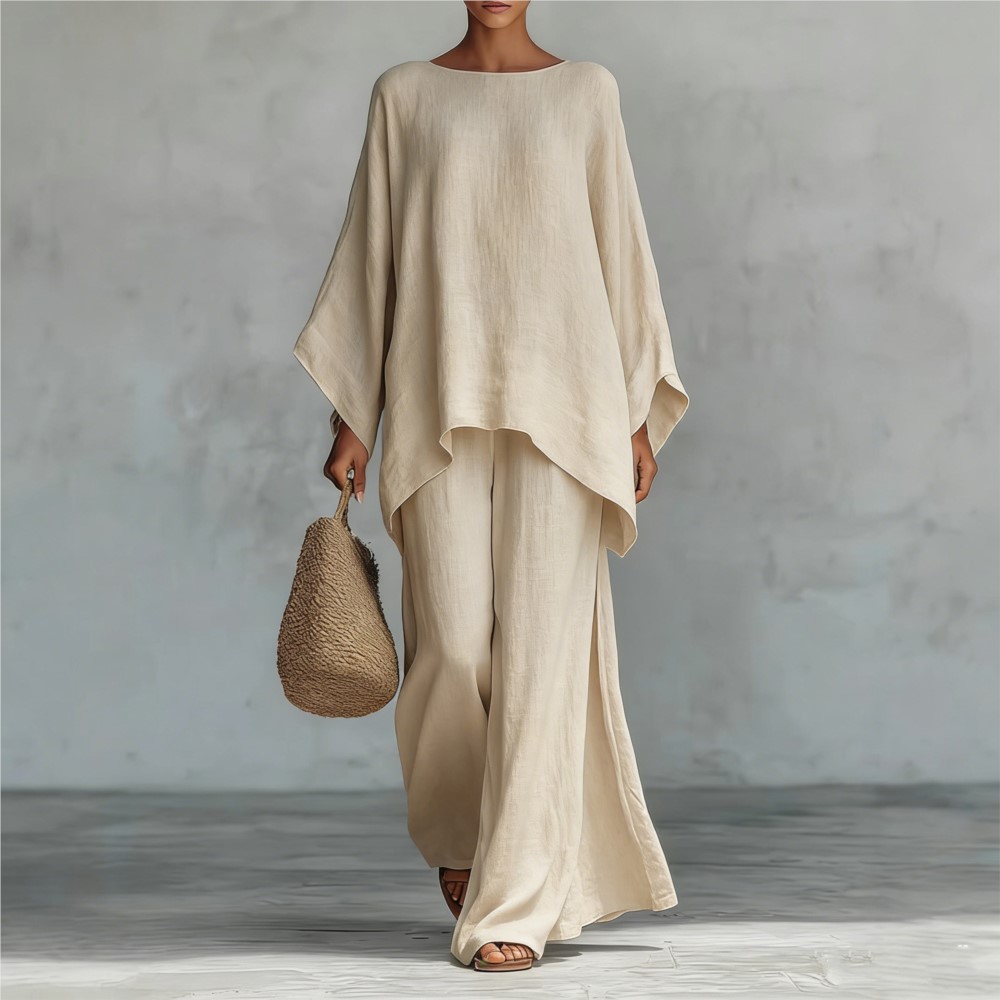 Zara Summer Clothing For Women - Ensemble 2 pièces en lin tendance