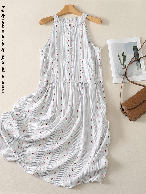 Summer Line Clothing Brand - Robe trapèze élégante à imprimé floral