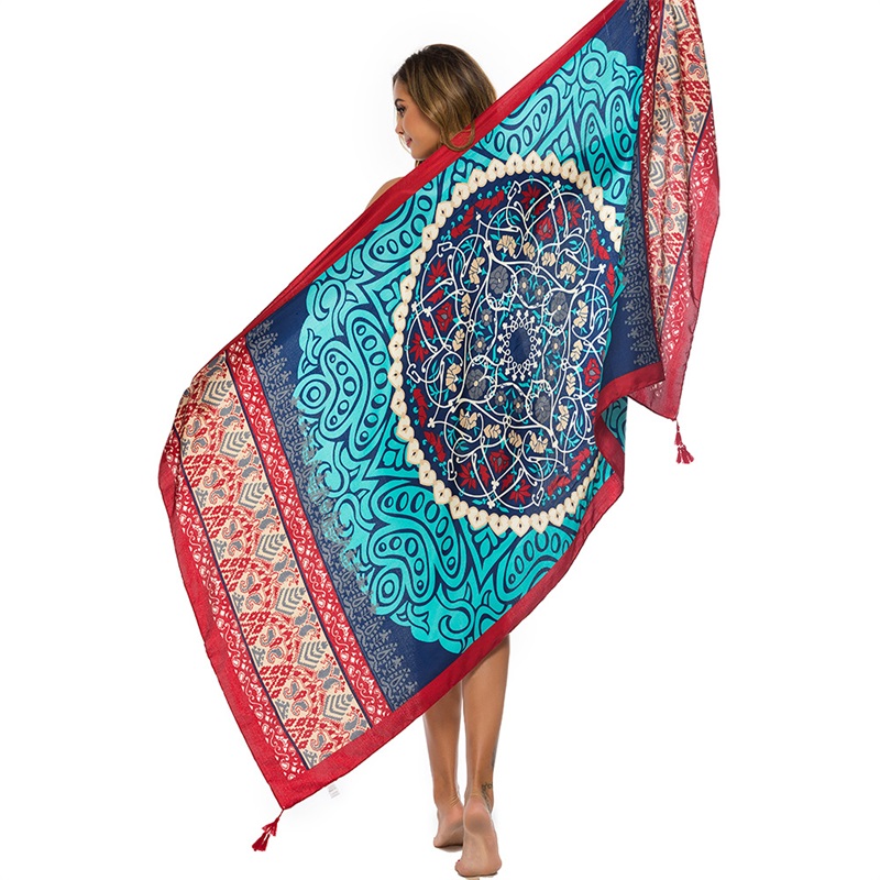 Sarong Pareo Wrap - Parbones de plage en coton sergé