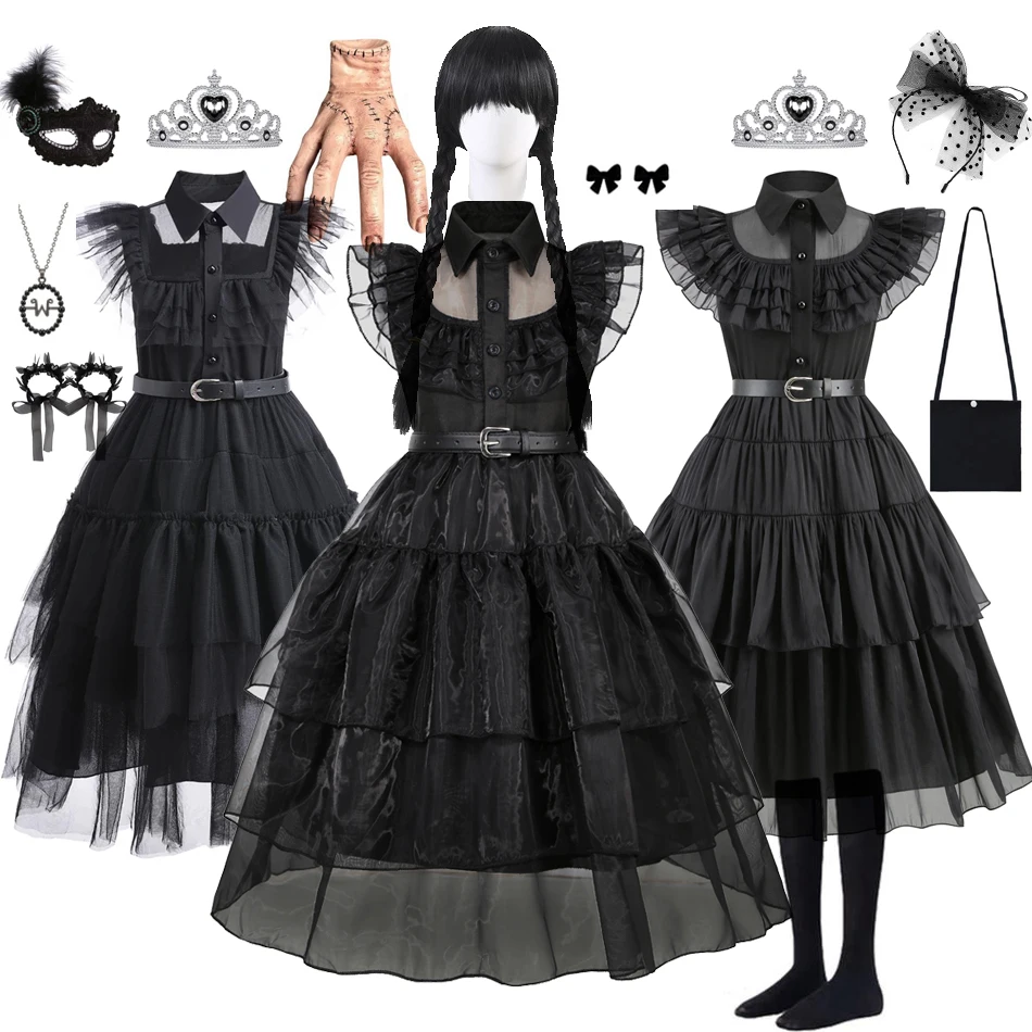 Summer Clothing Teens - Costumes noirs robe pour filles Costume