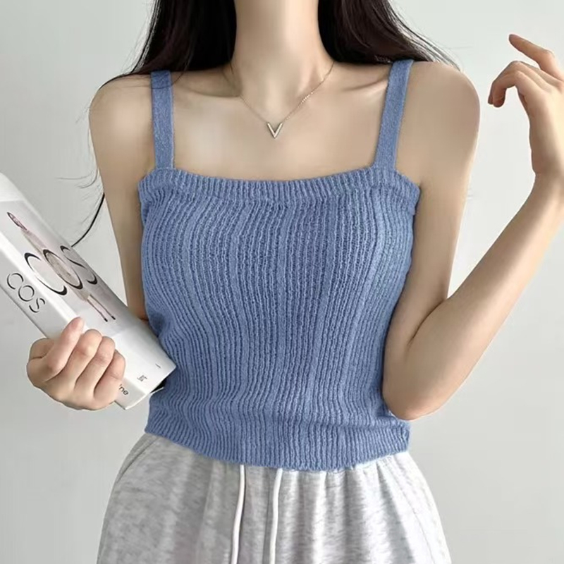 Summer Clothing Teens - Haut caraco tricoté pour femmes et