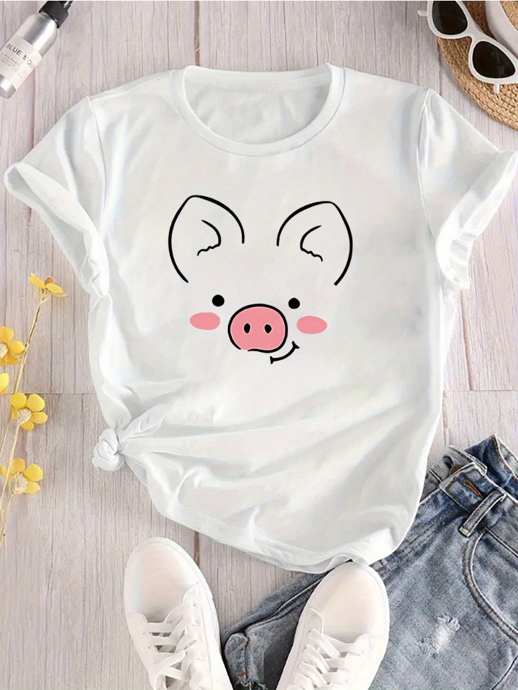 T-shirt à col rond et manches  - Summer Clothing Images avis et prix
