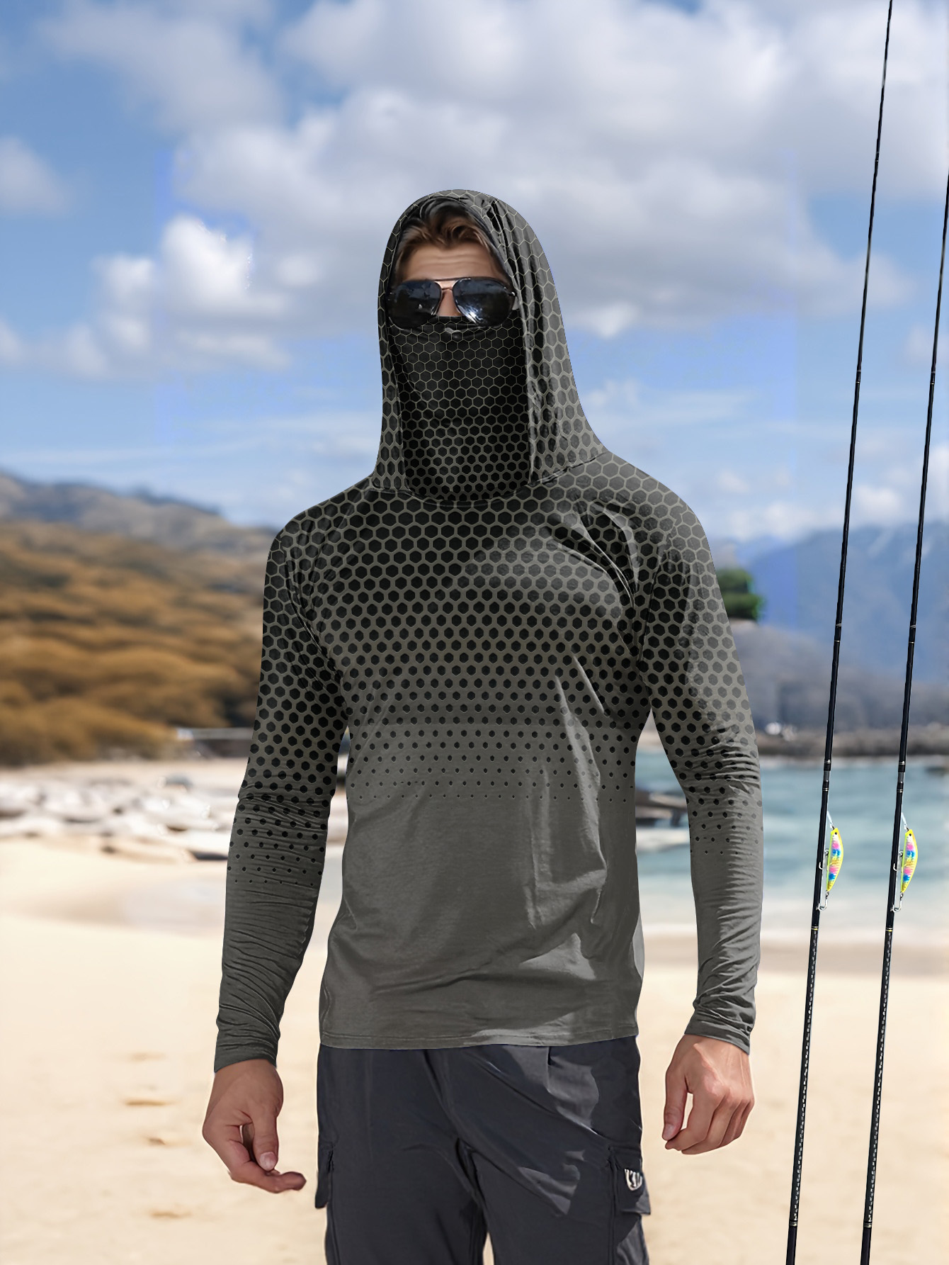 T-shirt de pêche à capuche pou - Summer Uv Clothing avis et prix