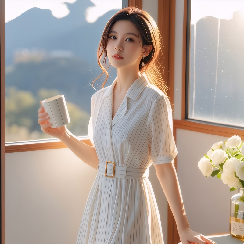 Robe rayée taille haute aminci - Summer Line Clothing Brand avis et prix