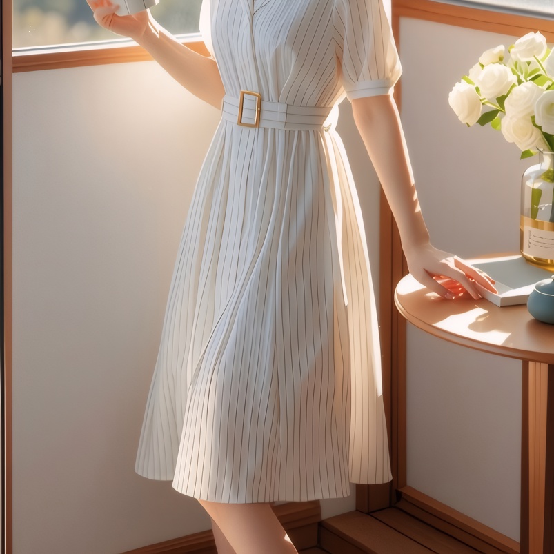 Robe rayée taille haute aminci - Summer Line Clothing Brand avis et prix