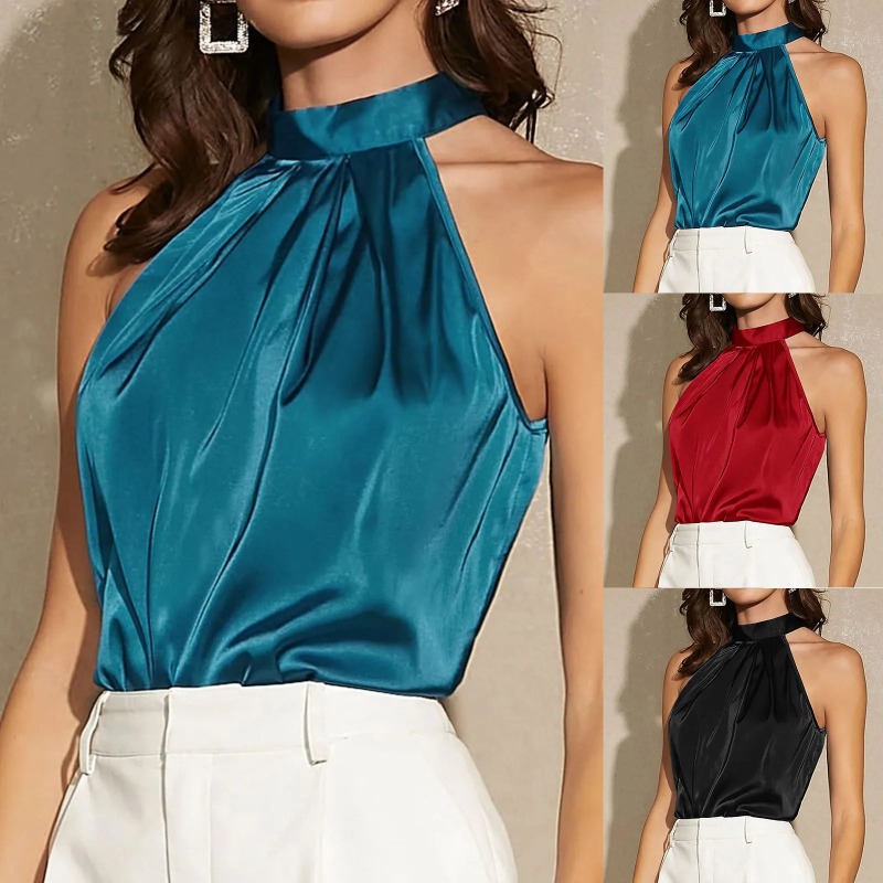 Débardeur élégant en Satin à c - Summer Clothing Images avis et prix
