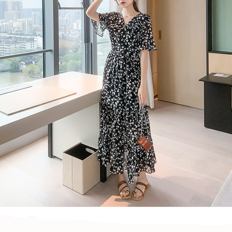 Robe à col en V pour femme, im - Summer Line Clothing Brand avis et prix