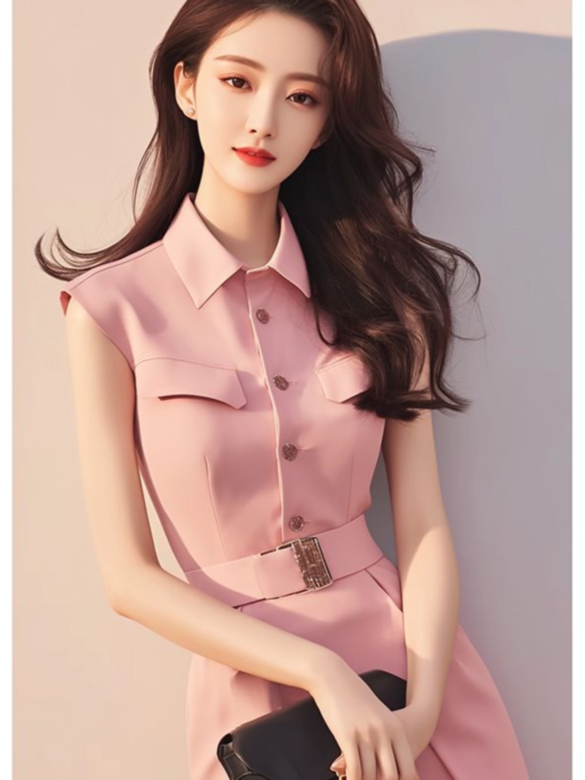 Robe longue rose élégante, mod - Summer Line Clothing Brand avis et prix